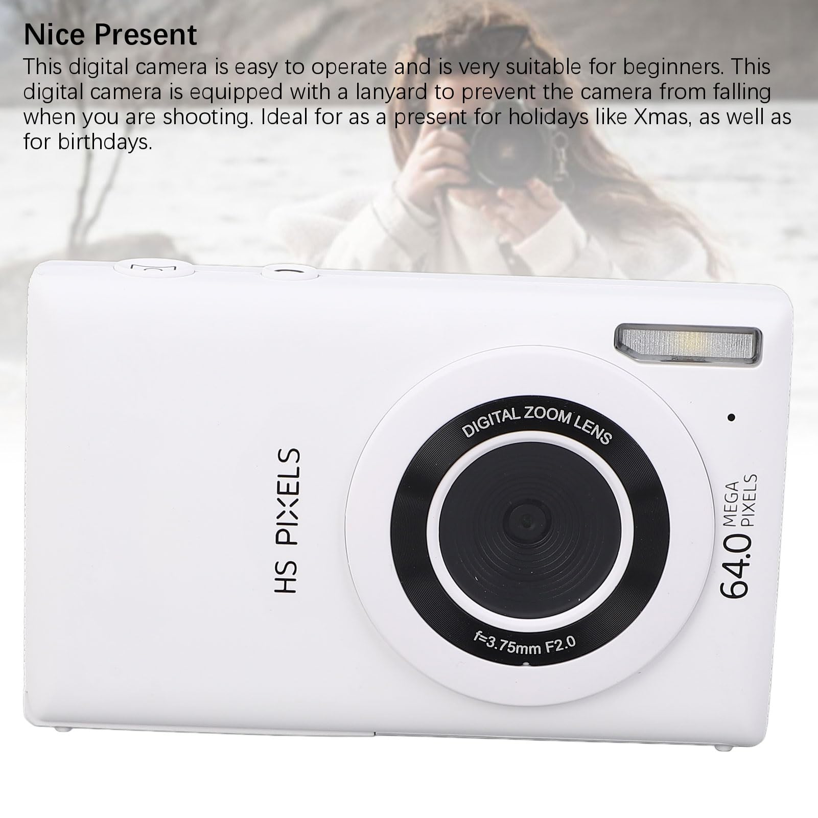 Amazon | 写真用4Kデジタルカメラ、18Xデジタルズーム付き64MP